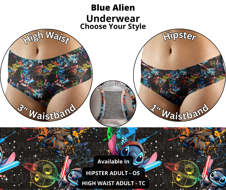 Blue Alien Underwear