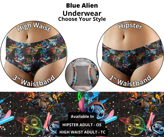 Blue Alien Underwear