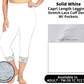 White Lace Cuff Capri Leggings w/ Pockets