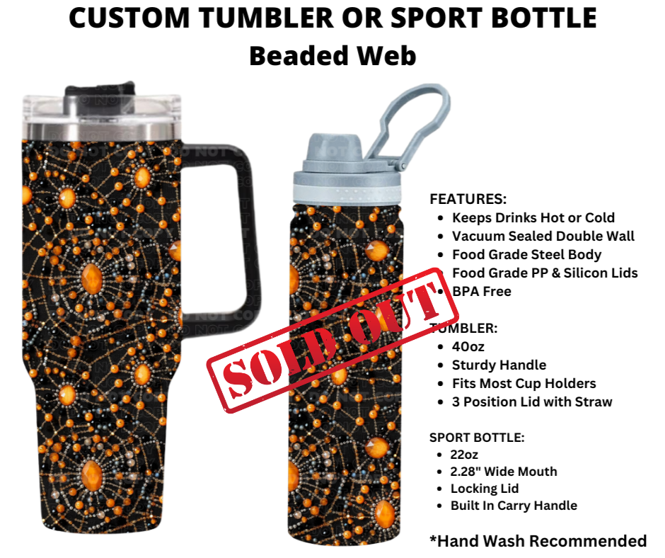 Beaded Web Custom Tumbler