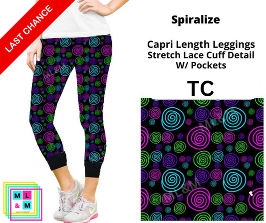 Spiralize Lace Cuff Capris w/ Pockets