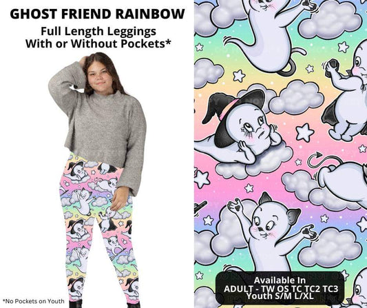 Ghost Friend Rainbow Full Length Leggings w/ Pockets