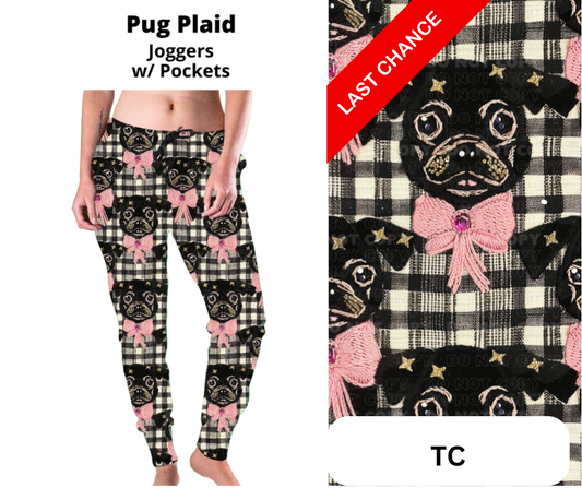 Pug Plaid Joggers