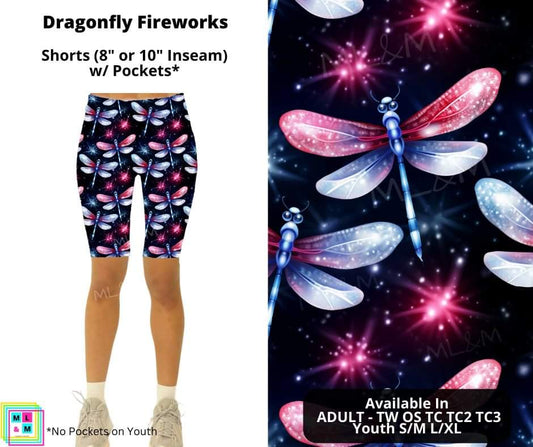 Dragonfly Fireworks 8" Inseam Shorts