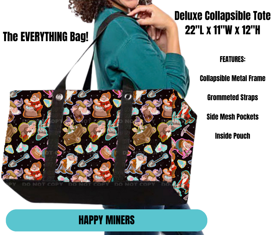 Happy Miners Collapsible Tote