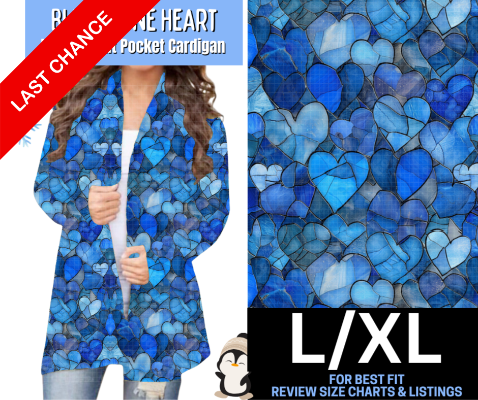 Blue Stone Heart Pocket Cardigan