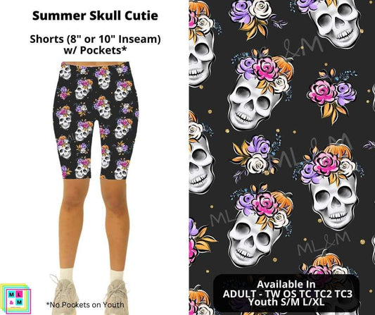 Summer Skull Cutie 10" Inseam Shorts
