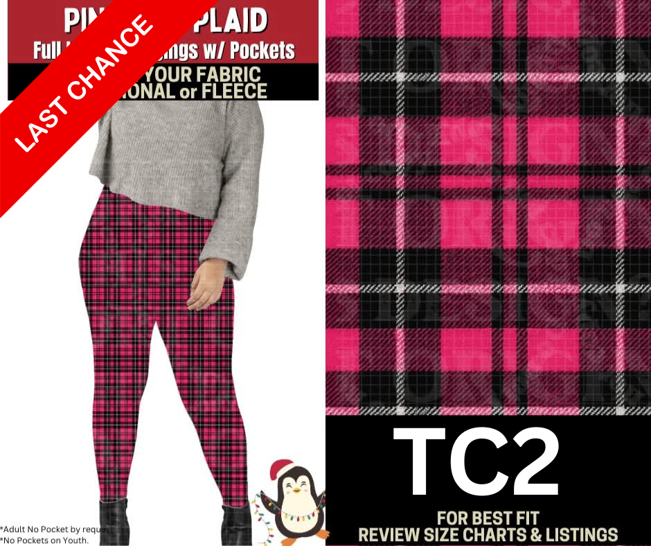 Pink Pop Plaid Fleece Leggings