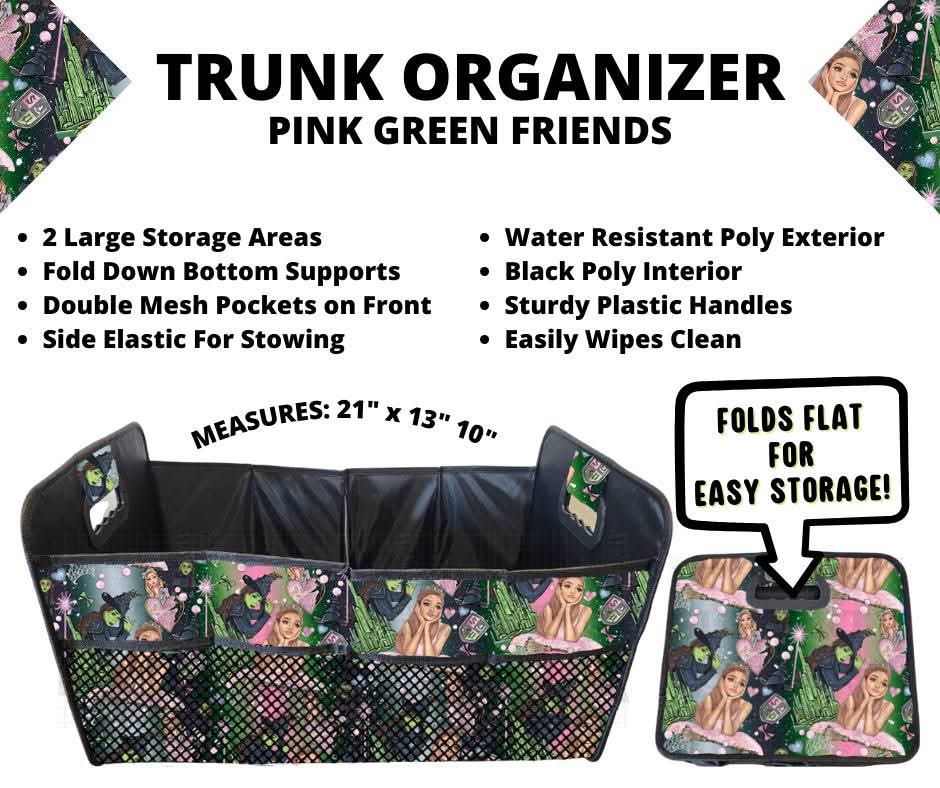Pink Green Friends Trunk Organizer