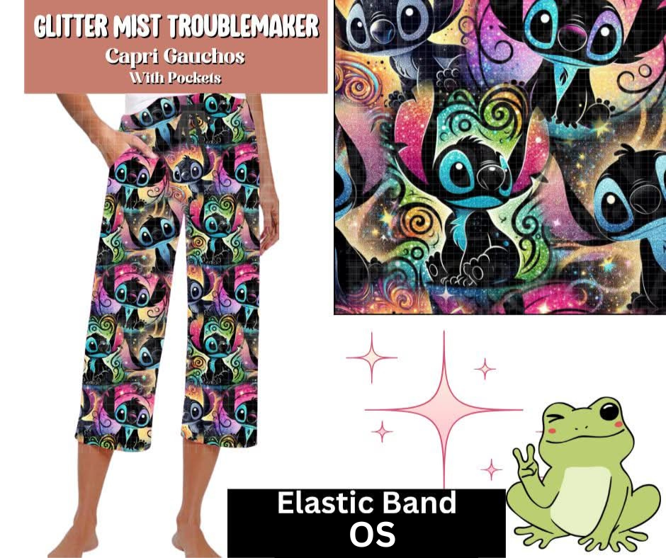 Glitter Mist Troublemaker Capri Gauchos
