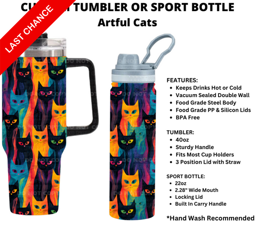 Artful Cats Custom Tumbler