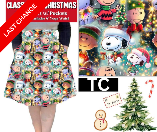 Classic Pup Christmas Swing Skirt