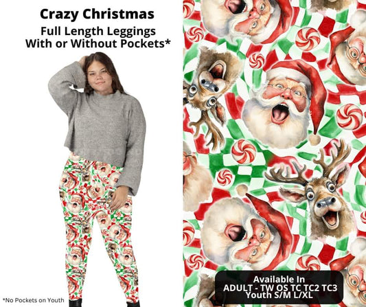 Crazy Christmas Full Length Leggings w/ Pockets