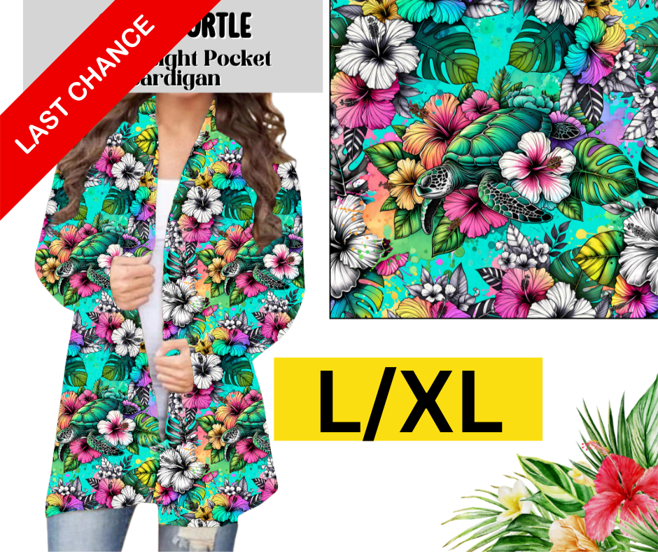 Aloha Turtle Pocket Cardigan