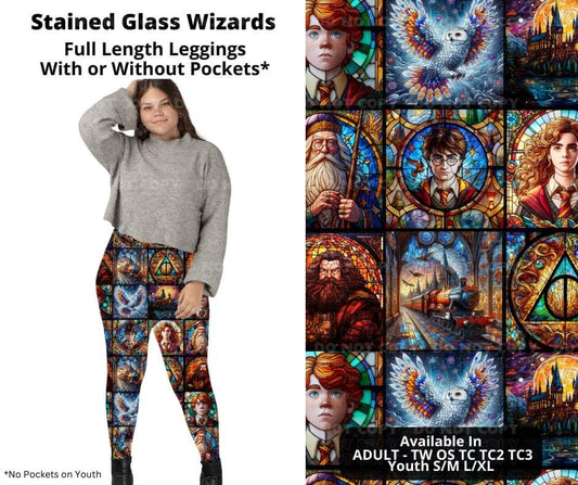 Stained Glass Wizards Full Length Leggings w/ Pockets