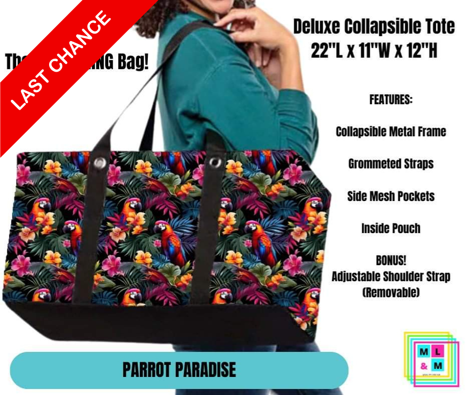 Parrot Paradise Collapsible Tote