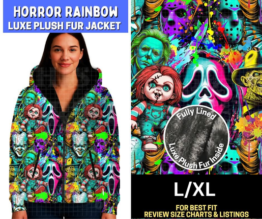 Horror Rainbow Luxe Fur Jacket