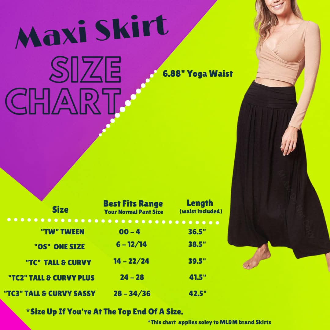 Posh Poppies Maxi Skirt