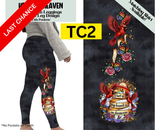 Heart In Heaven Full Length Leggings w/ Side Leg Designs