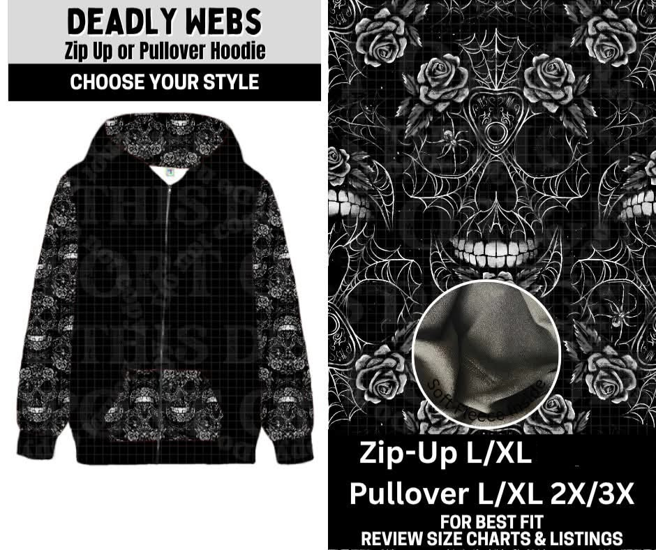 Deadly Webs Zip-Up or Pullover Hoodie