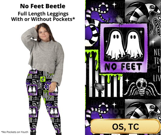 No Feet Beetle Full Length Leggings w/ Pockets