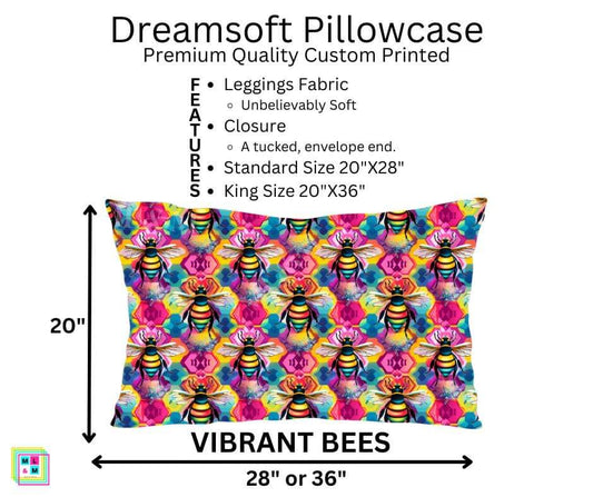 Vibrant Bees Dreamsoft Pillowcase