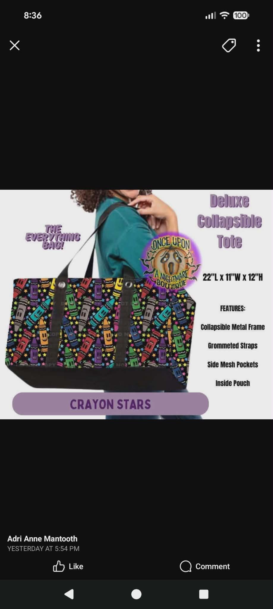 PW Collasible Tote Bags
