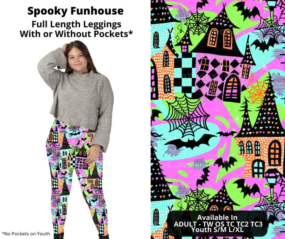 Spooky Funhouse Full Length Leggings w/ Pockets