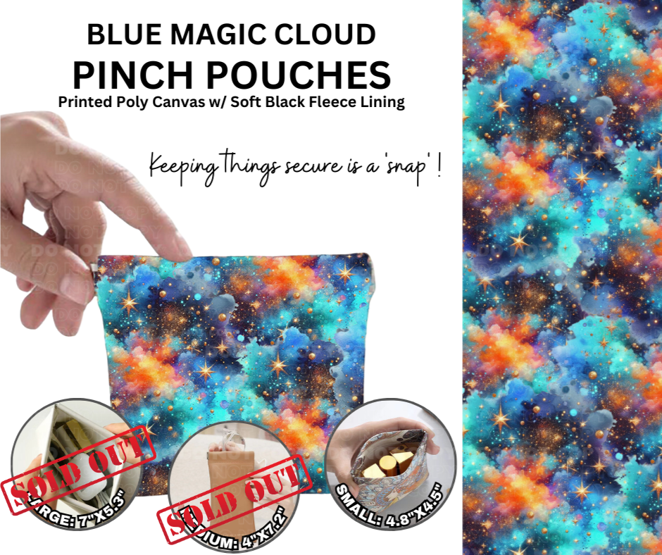 Blue Magic Cloud Pinch Pouches