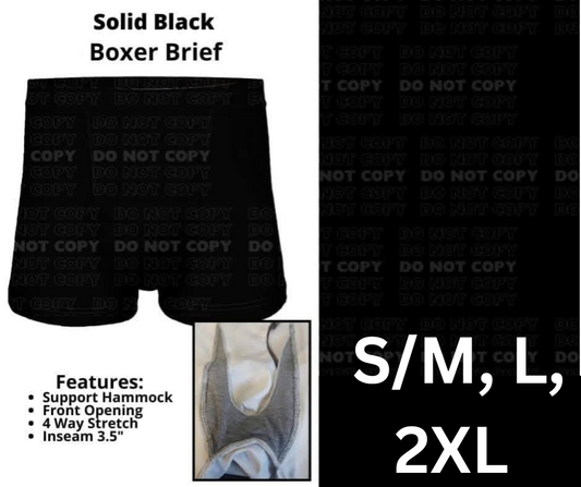 Solid Black Boxer Briefs