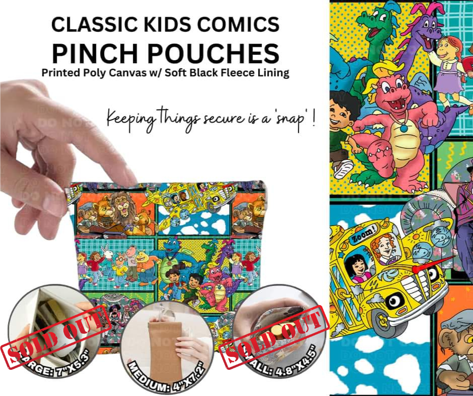 Classic Kids Comics Pinch Pouches