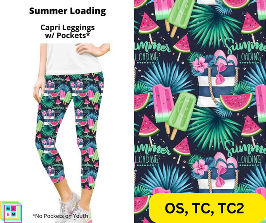 Summer Loading Capri Length Leggings w/ Pockets