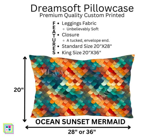 Ocean Sunset Mermaid Dreamsoft Pillowcase