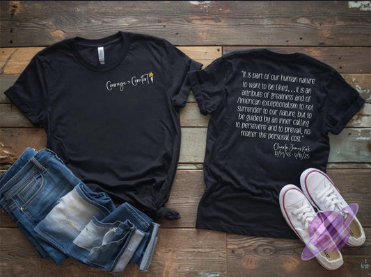 CHARLIE REMEMBRANCE DOUBLE SIDED TEE