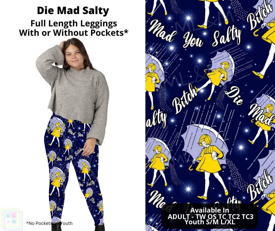 Die Mad Salty Full Length Leggings w/ Pockets