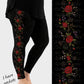 RTS - Rose Vine Side Design Leggings w/ Pockets