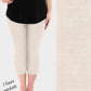 RTS - Sandy Beige Capri Leggings w/ Pockets