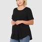 RTS - Short Sleeve Round Neck Top - Black