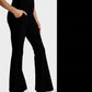 RTS - Solid Black Flare Leggings w/ Pockets