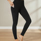 RTS - Solid Black Leggings with Triangle Sport Pockets