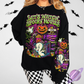 BATCH 115-SPOOKY MOVIES-SWEATSHIRT W/ SLEEVE PRINT