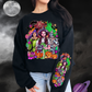 BATCH 115-SPOOKY OZ-SWEATSHIRT W/ SLEEVE PRINT