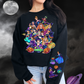 SPOOKY PRINCESS-CREWNECK SWEATSHIRT W/ SLEEVE PRINT