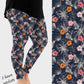 RTS - Tropical Hibiscus Nightfall Leggings with Pockets