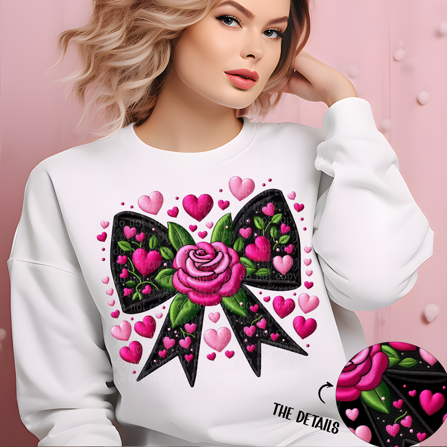 VALENTINE COQUETTE BOW SWEATSHIRT