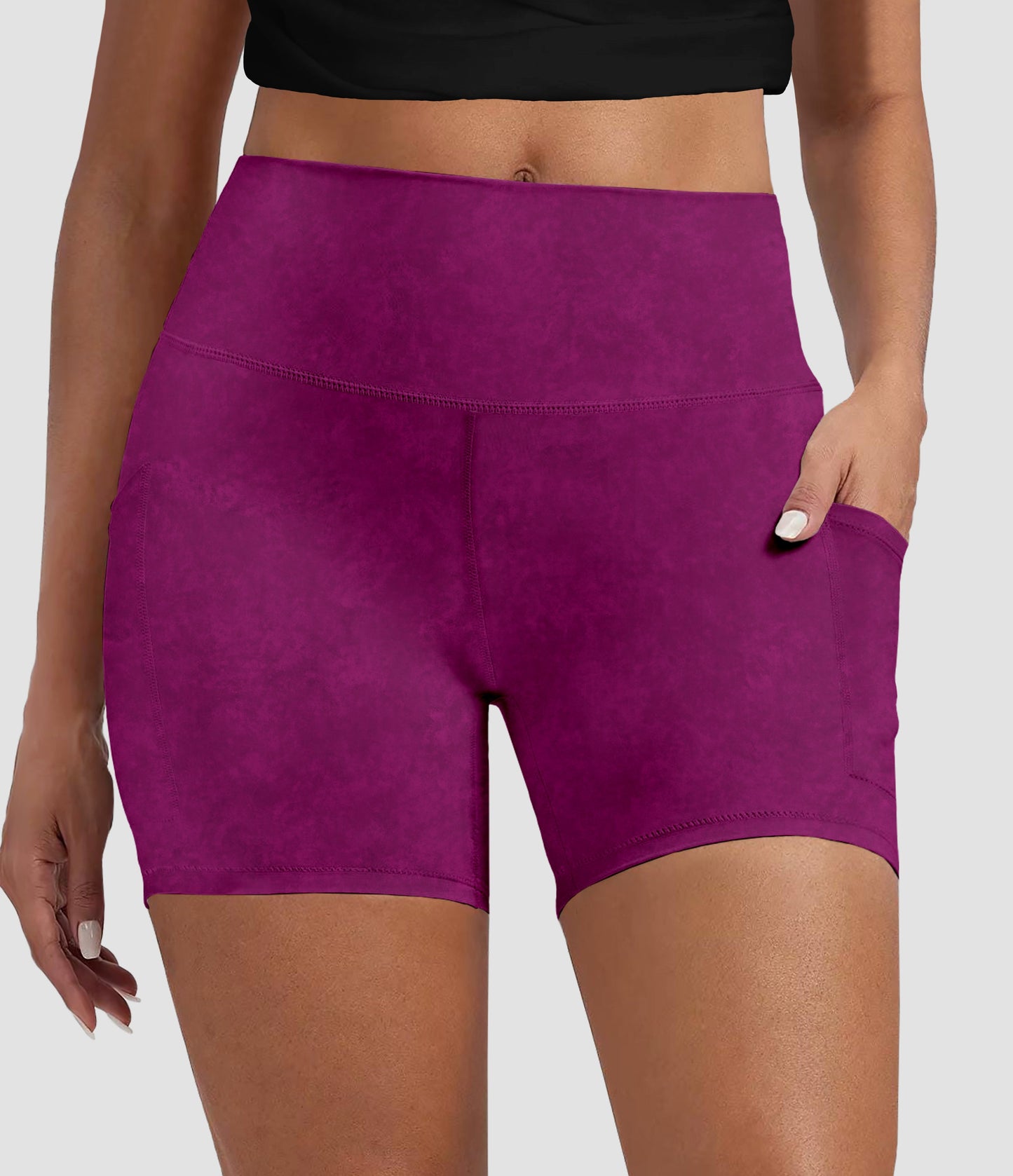 RTS - Very Berry Biker Shorts with Pockets