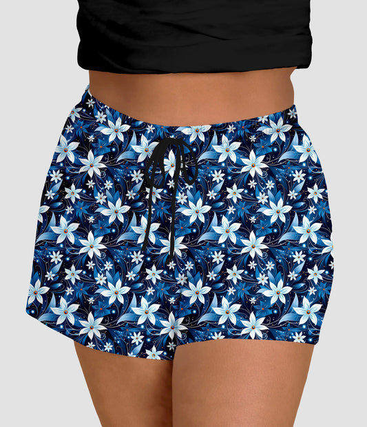 RTS - White Blooms Jogger Shorts