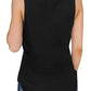 SOLID BLACK-V-NECK TANK