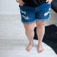 DISTRESSED WHITE JEAN SHORTS