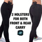 CONCEAL CARRY RUN- PEWTER GREY LEGGINGS/CAPRI/JOGGERS